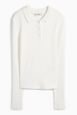 Polo shirt - slim fit - ribbed