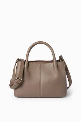 Geantă shopper mică cu curea detașabilă - imitație de piele