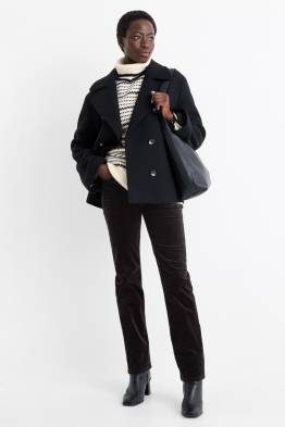 Cordhose - High Waist - Straight Fit - LYCRA®