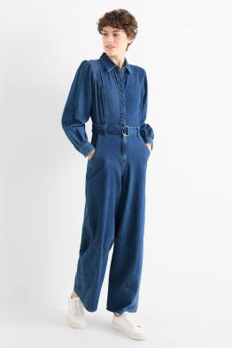 Salopetă din denim cu curea