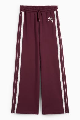 New York - pantaloni de trening - broderie englezească