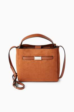 Geantă shopper mică - imitație de piele întoarsă