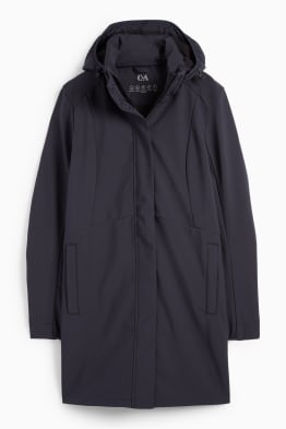 Palton din softshell cu glugă - rezistent la apă - 4 Way Stretch
