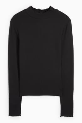 Long sleeve top - slim fit - ribbed