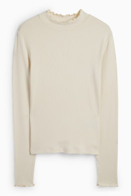 Long sleeve top - slim fit - ribbed