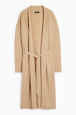 Cardigan tricotat lung