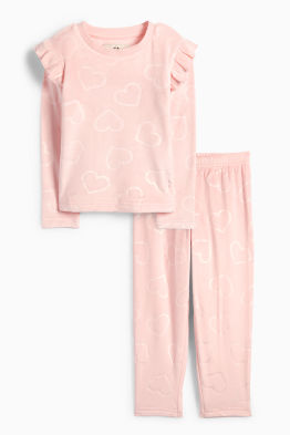 Inimă - pijama de iarnă - 2 piese