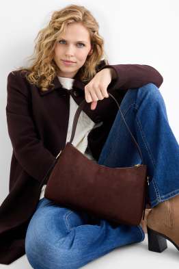 Kabelka na rameno - imitace semiše