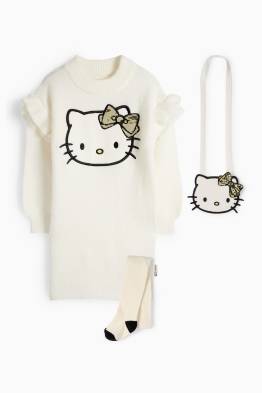 Hello Kitty - set - rochie din tricot, geantă și dresuri