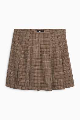 Fustă-pantalon scurtă - în carouri