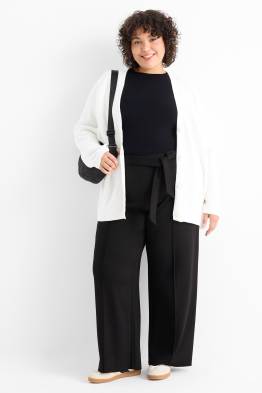 Pantaloni din jerseu - talie medie - flared fit
