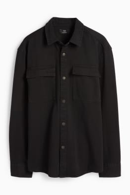 Cămașă din denim - relaxed fit - guler Kent
