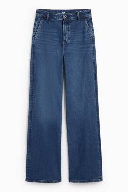 Wide leg jeans - talie înaltă - LYCRA®