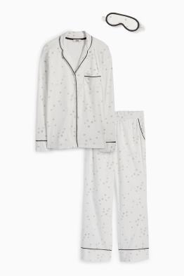 Set - pijama și mască de dormit - 3 piese - cu model