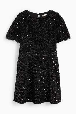 Rochie din catifea cu paiete