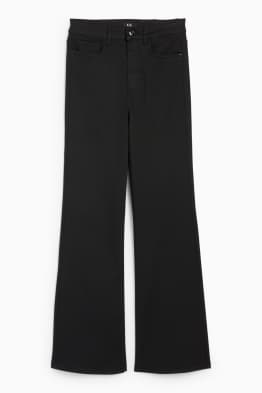 Pantaloni de stofă - talie înaltă - evazați