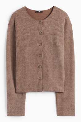 Pletený kardigan - žebrovaný