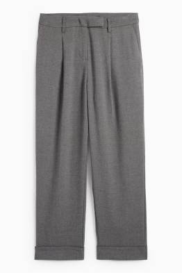 Pantaloni de stofă - talie medie - straight fit