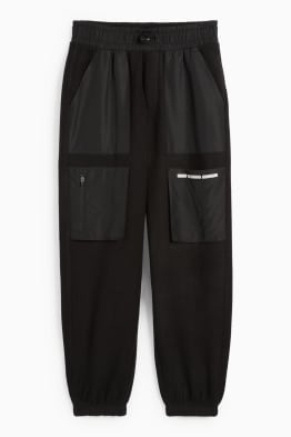 Pantaloni de trening cargo din fleece