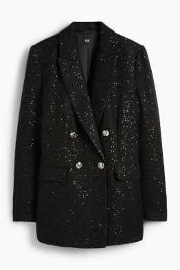 Blazer office cu paiete - regular fit