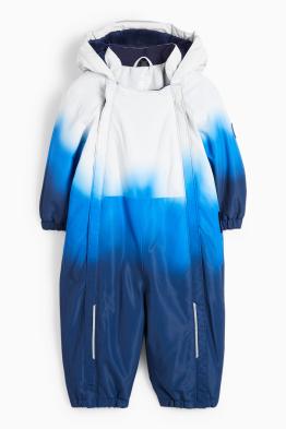 Costum de schi cu glugă - impermeabil - cu model