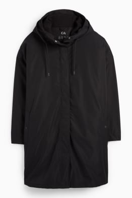 Parka de ploaie cu glugă - căptușită - impermeabilă