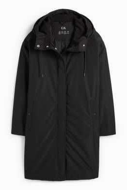 Parka de ploaie cu glugă - căptușită - impermeabilă