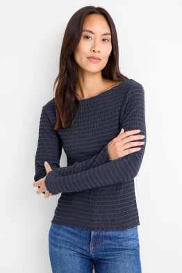 Maglia a maniche lunghe - regular fit - arricciata