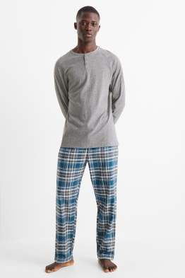 Pijama cu pantaloni din flanel
