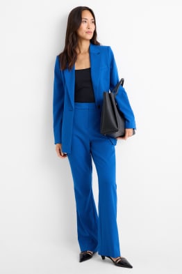 Pantaloni office - talie înaltă - relaxed fit - structurați