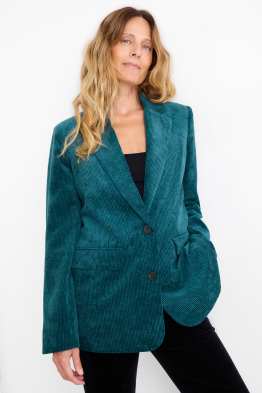 Blazer lungo in velluto - regular fit