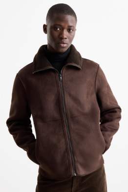 Geacă din piele shearling sintetică - imitație de piele întoarsă