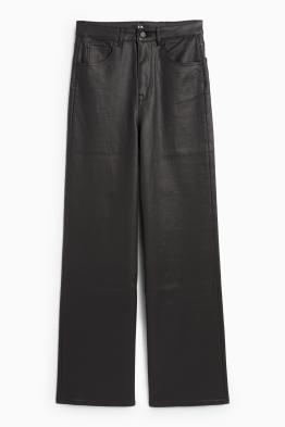 Pantaloni de stofă - talie înaltă - wide leg