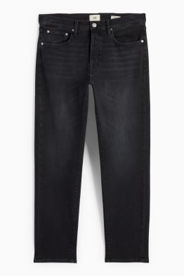 Regular jeans cu fentă cu nasturi
