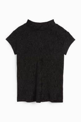 Sametové tričko - regular fit - strukturované