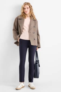 Pantaloni de stofă - talie medie - tapered fit