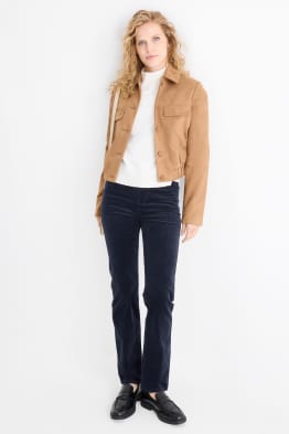 Cordhose - High Waist - Straight Fit - LYCRA®