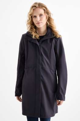 Palton din softshell cu glugă - rezistent la apă - 4 Way Stretch