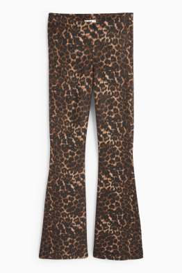 Colanți evazați - imprimeu de leopard