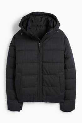 Quilted jacket with hood - water-repellent