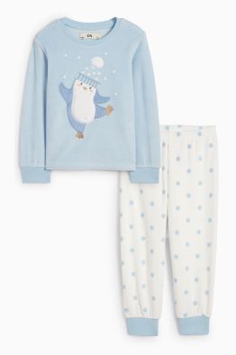 Pinguin - pijama de iarnă - 2 piese