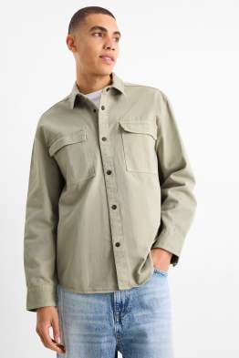 Cămașă din denim - relaxed fit - guler Kent