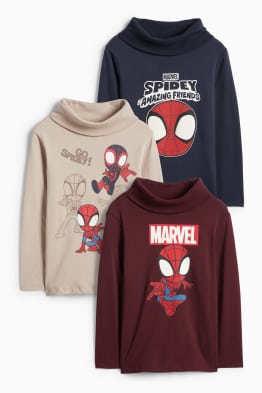 Multipack 3 buc. - Păienjenelul Marvel - bluză cu guler rulat