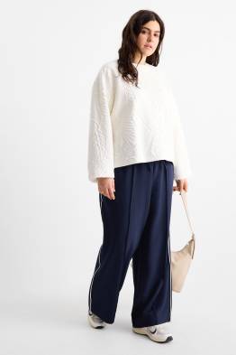 Pantaloni din jerseu - talie medie - wide leg