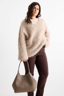 Velká kabelka shopper - imitace kůže