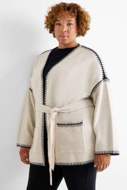Cardigan tricotat lung