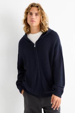 Cardigan tricotat cu glugă - reiat