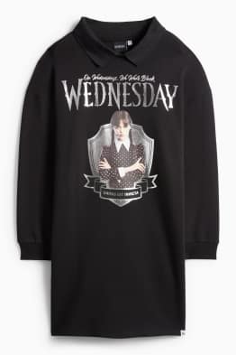 Wednesday - rochie din molton - aspect lucios