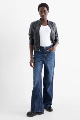 Wide leg jeans - talie înaltă