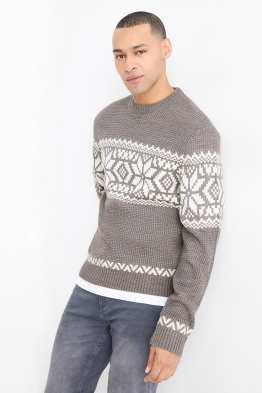 Pulover - cu model - structurat